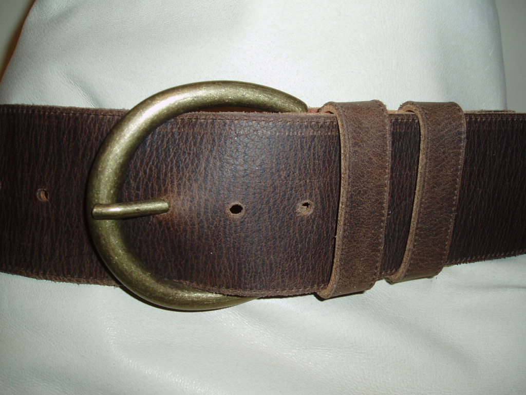 Chunky Old Brass Finish Belt Buckle