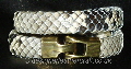 Mens Python Snakeskin Double  Wrap Bracelet 12mm