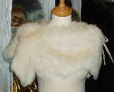 ivory toscana shearling shrug