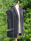 Black Brisa Shortwool Sheepskin Gilet