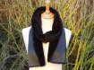Long Black Nappalan Sheepskin Scarf
