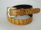 Mustard crocodile  print leather �15