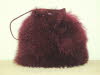 Wine Mongolian Lamb Sheepskin Handbag