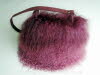 Wine Pink Degrade Mongolian Lamb Bag