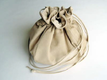 Beige Suede Dolly Bag