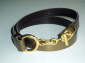 Bronze metallic leather belt �22    