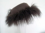 Brown sheepskin hats with mongolian lamb trim �45