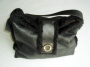 Black nappa sheepskin bag with circle trim �35